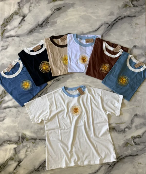 Remera Algodón Bordada
